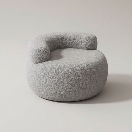 Soft Sofa Stool Household Round Stools Imitation Lamb Cashmere Ottoman Wooden Adults Feet Rest Bedroom Footrest Home Furniture