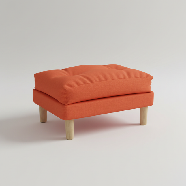 ‌Ergonomic Ottoman Footrest - Adjustable Height Sofa Stool with Memory Foam Leg Rest & Shoe Bench Storage Solution‌