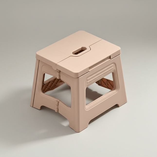 Lightweight Folding Step Stool Multi Purpose Handheld Thickened Footstool Non-Slip Plastic Small Benches Kitchen