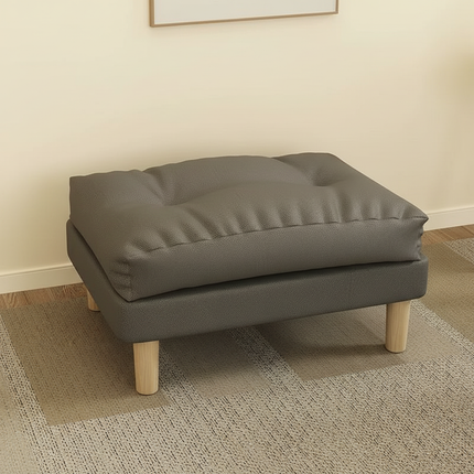 ‌Ergonomic Ottoman Footrest - Adjustable Height Sofa Stool with Memory Foam Leg Rest & Shoe Bench Storage Solution‌