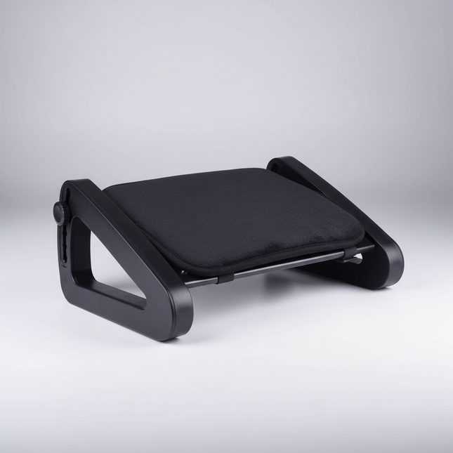 Scalebeard Under Desk Footrest with Massage Surface Ergonomic 6 Height Position Adjustable Foot Stool with Firm Non-Slip Legs