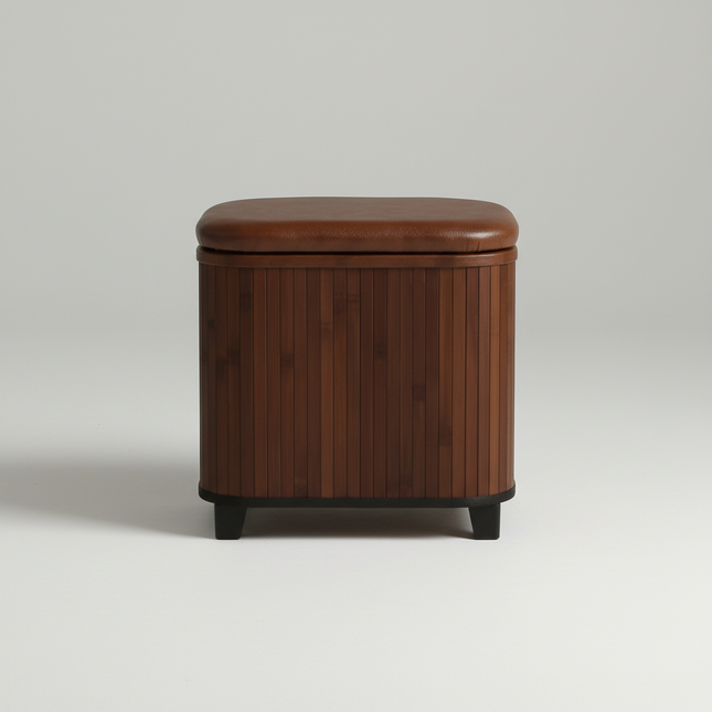 Japanese Solid Wood Small Square Stool with Storage Box Sundries Toys Organizer Household Hallway Shoes Change Footstool Ottoman