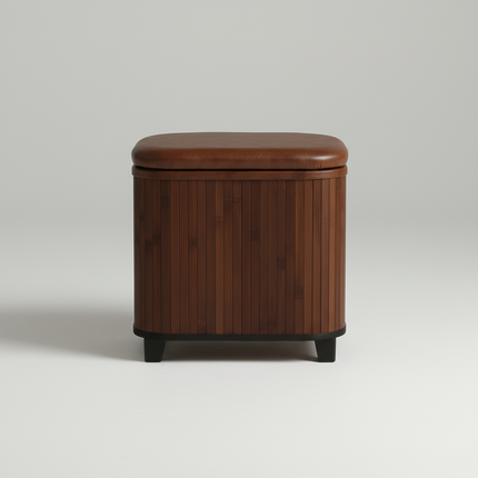 Japanese Solid Wood Small Square Stool with Storage Box Sundries Toys Organizer Household Hallway Shoes Change Footstool Ottoman