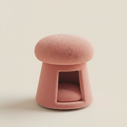 Nordic Living Room Ottomen with Cat Pet Nest Shoes Changing Stool Low Chair Bench Footrest for Hallway Entrance Decor Furniture