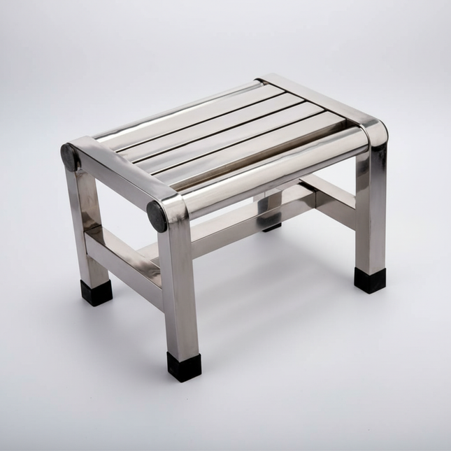 Shower Stool Shoe Changing Stool Foot Rest Multifunctional Foot Stool Metal Step Stool for Bedroom Living Room Kids Adults