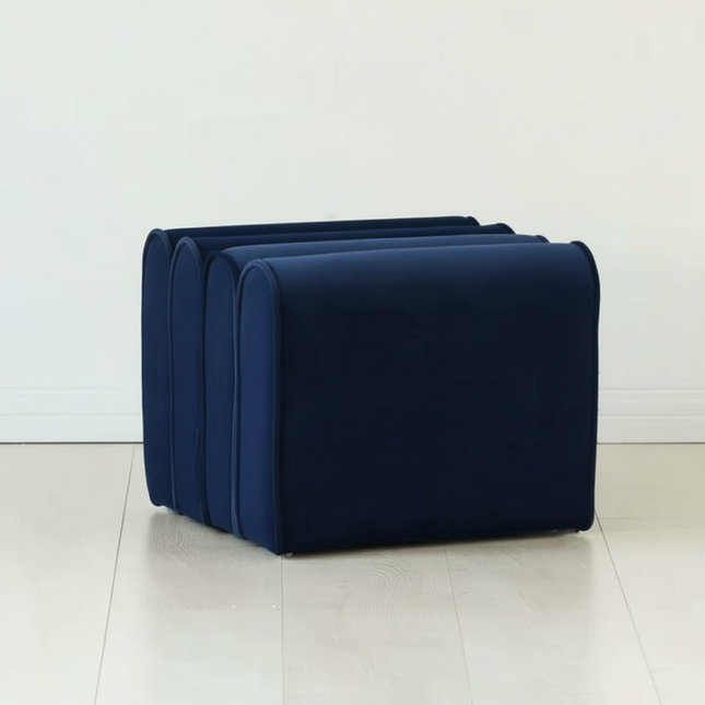 Shoe Change Stool for Living Room Fitting Room Bedroom Fashion Designer Sofa Foot Stool Frame Bed End Stool  Flannel + Wood