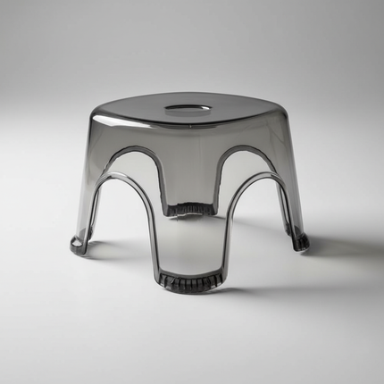 Clear Shower Foot Stool Non-slip Waterproof Transparent Stool Clear Stool for Bathroom Bedside Small Shower Spaces Corner Bench