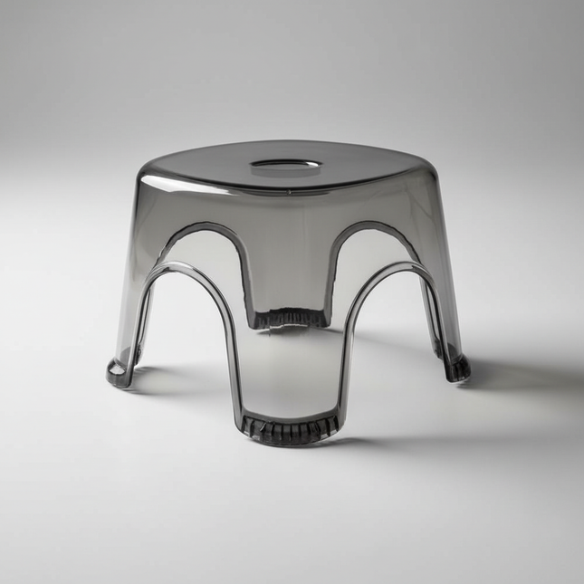 Clear Shower Foot Stool Non-slip Waterproof Transparent Stool Clear Stool for Bathroom Bedside Small Shower Spaces Corner Bench