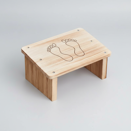 Solid Wood Footrest With Sloping Surface office Footrest Under the Desk Footstool Wooden Foot Rest Stool Pain Relief Office Foot