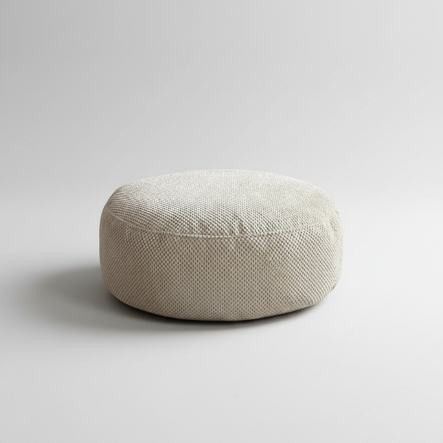 Fabric Removable and Washable Round Floor Futon Seat Pouf Ottoman Foot Rest  Window Living Room Tatami Low Stool Pedal