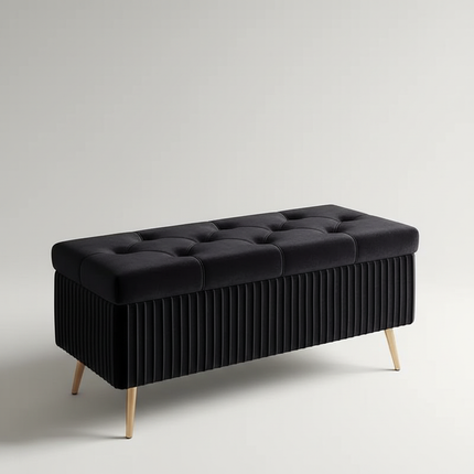 Velvet Ottoman Bench for Living Room Nordic Design Shoe Changing Stool with Storage Bedroom Bed End Seat Modern