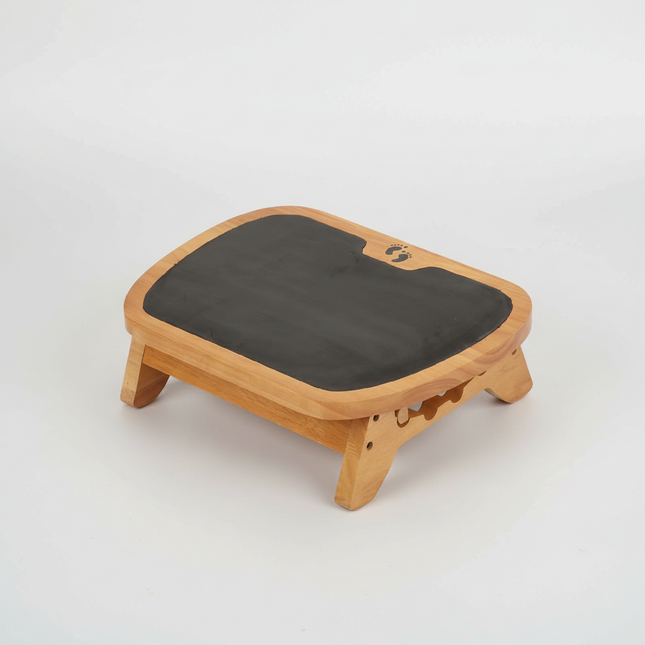 under Desk Footrest Wooden Foot Rest Feet Stand Adults Anti Slip Foot Stool Desk Leg Rest for Travel Computer Car Living Room