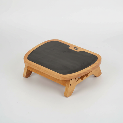 under Desk Footrest Wooden Foot Rest Feet Stand Adults Anti Slip Foot Stool Desk Leg Rest for Travel Computer Car Living Room