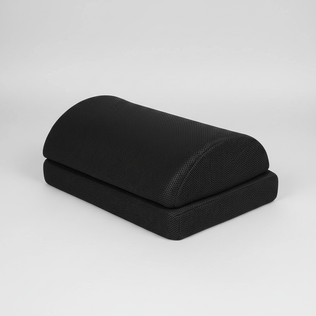 2 Heights Adjustable Foot Rest Under Desk, Soft Memory Foam Footrest Under Desk  for Foot Rest At Work, Home, Airplane, Travel