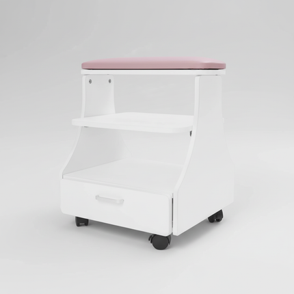 Pedicure Stool Foot Rest Pedicure Manicure Funiture Beauty Salon Nail Trolley Cart Footbath Stool White/Black/Pink