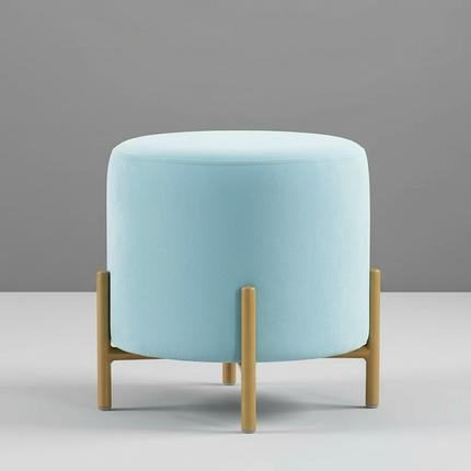 Customized Velvet Dressing Stool Golden Leg Tassel Makeup Bench Openable Ottoman Pouf for Home Fashionable Furniture