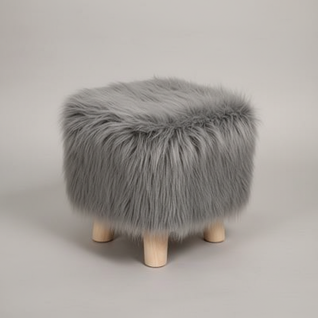 Adorable Shoes-changing Stool Plush Wooden Footrest Removable Chair Cover Soft Seat Cushion Home Decor Furnitu 가구 걸상