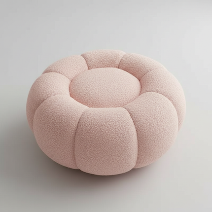 Pumpkin Sofa Low Stools Foot pedal Lamb Wool Shape Velvet Fabric Simple Modern Living Room Light Luxury Bedroom Round Ottomans
