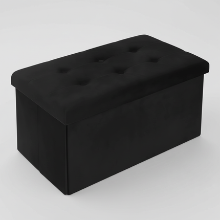 WOLTU Functional Storage Foot Stool Ottoman Bench Folding Chest Storage Cube Colorful Storage Box Upholstered Seat Removable Lid