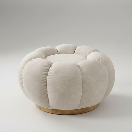 Pumpkin Sofa Low Stools Foot pedal Lamb Wool Shape Velvet Fabric Simple Modern Living Room Light Luxury Bedroom Round Ottomans