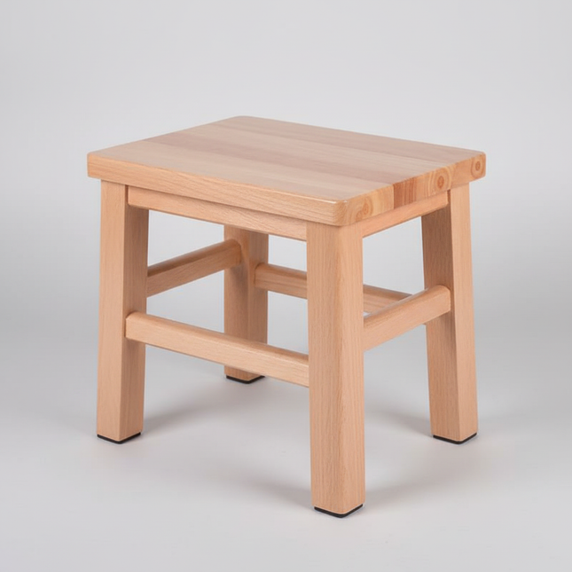 Wooden Step Stool Solid Wood Household Footstool Square Sitting Stool Adult Shoe Changing Stool For Living Room Kitchen Bathroom