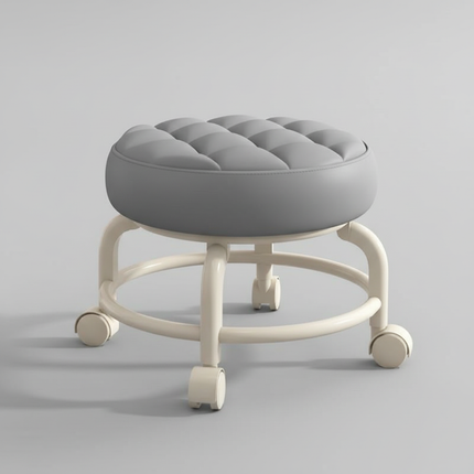 Universal wheel stool household pulley 360 degree rotation children's footstool small round stool