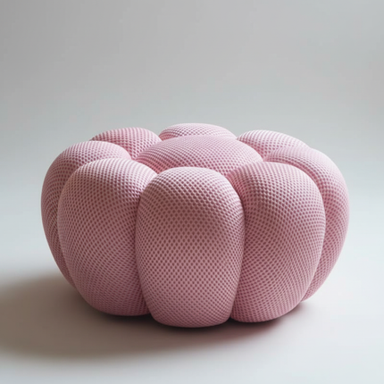 Nordic Sofa Pedal Simple Round Stool Low Ottomans Living Room Sofa Footstool 3D Fabric Creative Leg Footstool Pumpkin Footstools