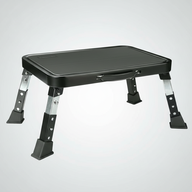 3-speed adjustable folding step stool for adults and seniors, safer metal step stool, sturdy and stable step stool