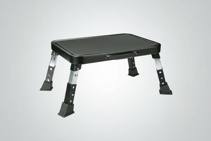 3-speed adjustable folding step stool for adults and seniors, safer metal step stool, sturdy and stable step stool