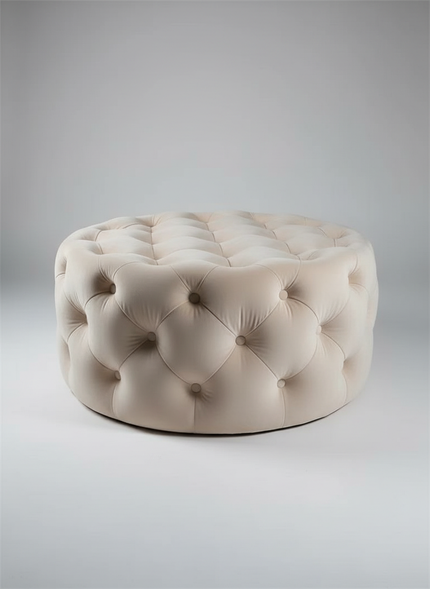 Velvet Round Ottoman Luxury Sofa Living Room Furniture Modern Bedroom Floor Pouf Clothing Store Shoes-changing Soft Stool B