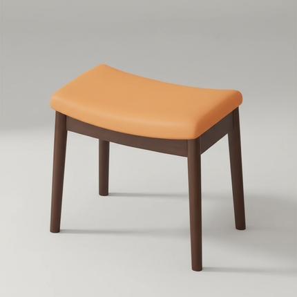 Foot Stool, Saddle Cushion Vanity Stool, Modern Concave Ottoman with Upholstered Seat for Entryway, Bedroom, Patio, Living Room.