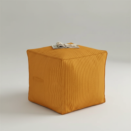 1 PCS Unstuffed Square Pouf Ottoman Storage Footrest Cover For Organizing Clothes Blankets Kids Toys Stylish Home Decor
