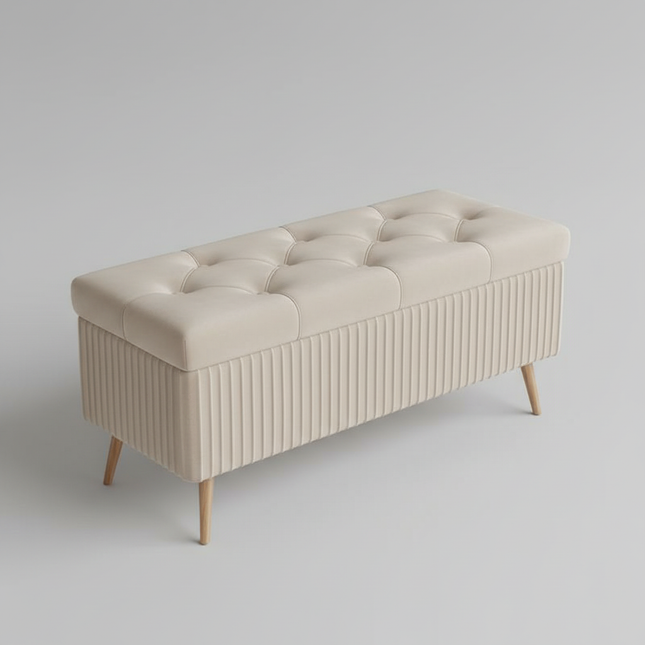 Velvet Ottoman Bench for Living Room Nordic Design Shoe Changing Stool with Storage Bedroom Bed End Seat Modern