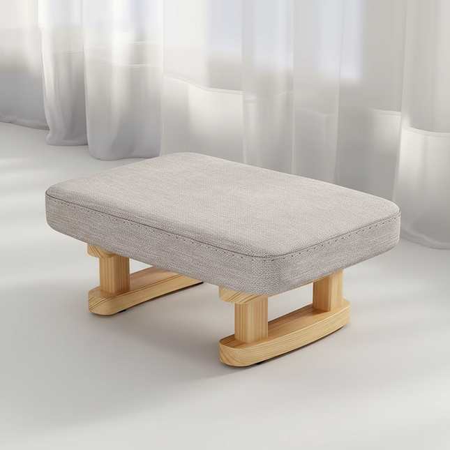 Colofull Small Wooden Stool Footrest Seat with Non-Slip Pad Small Square for Household Living Room Hallway Sofa Tea Stools