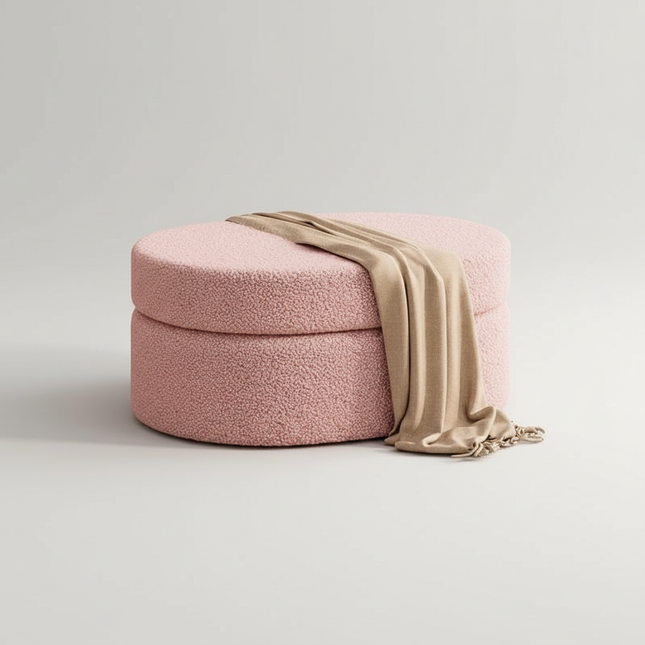 Home Furniture Stool Creative Storage Boxes Lamb Cashmere Hallway Bench Advanced Foot Seat Multifunctional Shoe Changing Stool