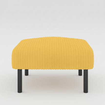 LVHOM High-Quality Corduroy Footstool, Soft Ottoman with Solid Metal Frame, Comfortable Fabric, Suitable for Living Room