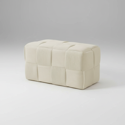 Foot Rest Soft and Comfortable Square Corduroy Woven Design Sofa Stool