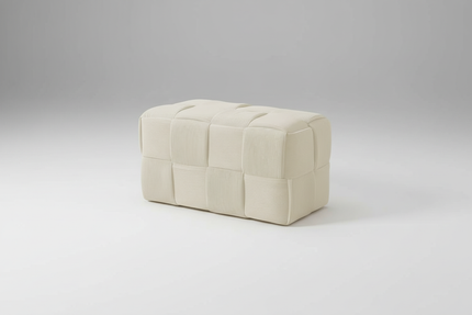 Foot Rest Soft and Comfortable Square Corduroy Woven Design Sofa Stool