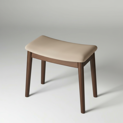 Vanity Stool Vanity Chair 18 Inch-  Stool Chair Wood Legs, Modern Piano Bench Makeup and Foot Stool for Bedroom.