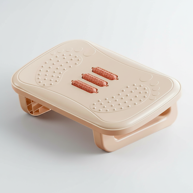 Foot Rest Under Desk Leg Rest with Roller Massage Foot Nursing Stool Foot Stool for Car Computer Desk Women Men Living Room Home