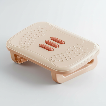 Foot Rest Under Desk Leg Rest with Roller Massage Foot Nursing Stool Foot Stool for Car Computer Desk Women Men Living Room Home