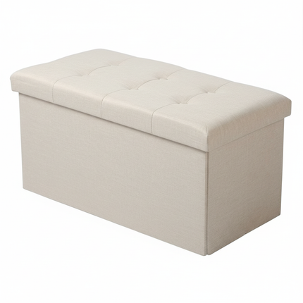 WOLTU Functional Storage Foot Stool Ottoman Bench Folding Chest Storage Cube Colorful Storage Box Upholstered Seat Removable Lid