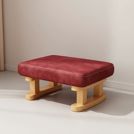 Colorful Small Wooden Stool with Non-Slip Pad Footrest Seat Square Household Living Room Hallway Sofa Tea Stools