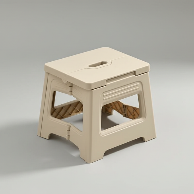 Lightweight Folding Step Stool Multi Purpose Handheld Thickened Footstool Non-Slip Plastic Small Benches Kitchen