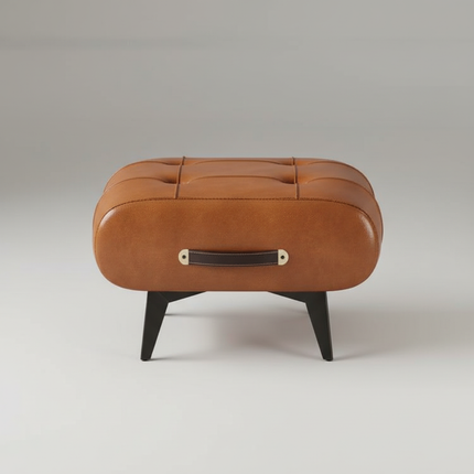 A square leather stool, living room stool, sofa footstool, home decoration, light luxury American, Italian, home decoration