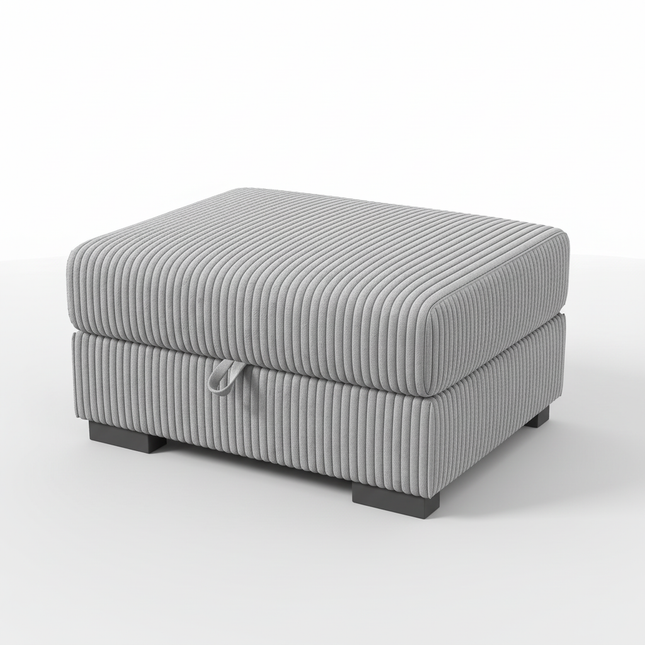 Comanlai Large Storage Ottomans,Modern Footrest with Storage space,Small Stool,Single Seat Sofa Chair,Corduroy Fabric