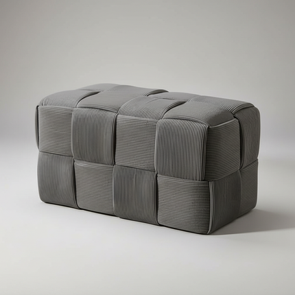 Foot Rest Soft and Comfortable Square Corduroy Woven Design Sofa Stool