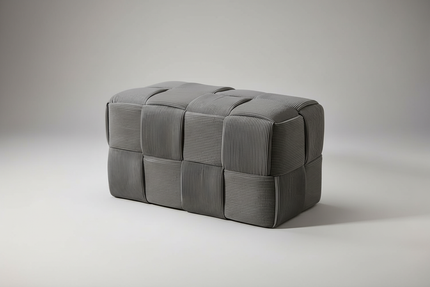 Foot Rest Soft and Comfortable Square Corduroy Woven Design Sofa Stool