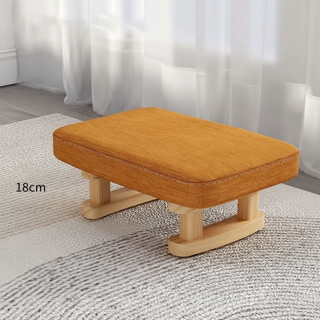 Colofull Small Wooden Stool Footrest Seat with Non-Slip Pad Small Square for Household Living Room Hallway Sofa Tea Stools