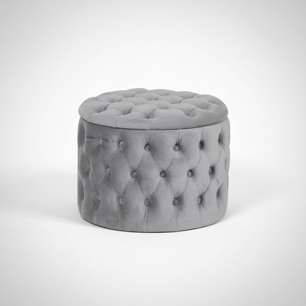 Nordic Luxury Sofa Footstool Living Room Bedroom Wardrobe Rest Stool Internet Celebrity Pink Fabric Storage Round Sofa Stool